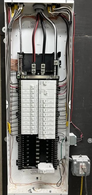Electrical service panel installed by BlazingStar Energy, LLC electrician